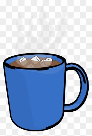 Big Image - Hot Chocolate Blue Mug Clip Art