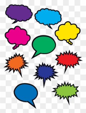 Colorful Speech/thought Bubbles Accents - Teacher Created Resources ...