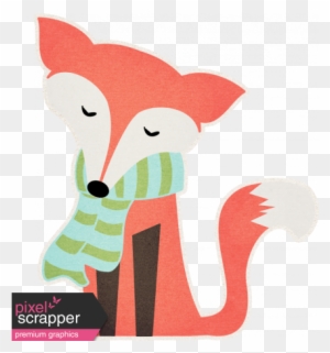 Orange Fox Sticker Graphic By Sheila Reid - Winter Clipart