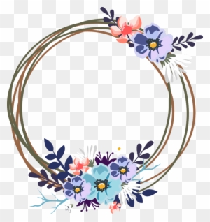 Round Circles Circle Frames Frame Borders Border Floral - Clip Art For Wedding Invitation