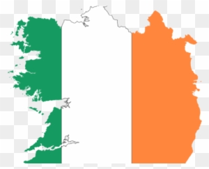 Map Clipart Ireland - Map Of Ireland With Flag