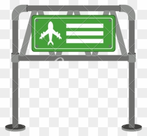 Billboard Entrance To The Airport - Icon Design