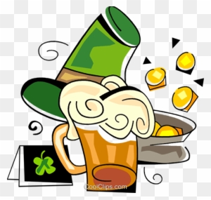 Patrick's Day Beer And Pot Of Gold Royalty Free Vector - St Patrick's Day