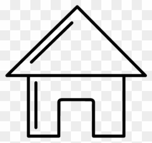 House Building Outline Vector - White Home Icon Png Outline
