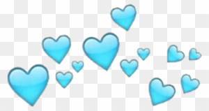 Blue Heart With Crown Banner Freeuse Stock Rr Collections - Transparent Heart Emoji Overlay