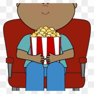 Movie Clipart Movie Clip Art Movie Images Kids Movie - Girl Watching A Movie Cartoon Png