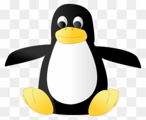 Clipart Plush Tux Penguin Clip Art Black And White - Linux Logo No Background