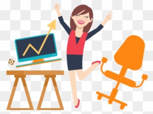 Staff Clipart Coordinator - Clipart Happy Office Worker