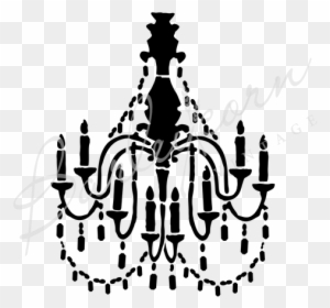 Drawn Chandelier Stencil - Chandelier Clip Art - Free Transparent PNG ...
