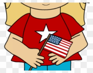 Patriotic Clipart My Cute Graphic - Flag Holder Clip Art