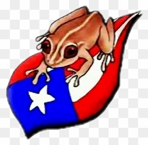 Puertorico Sticker - Coqui Puerto Rico Flag