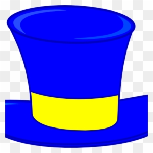 Top Hat Clipart Blue Top Hat Clip Art At Clker Vector - Clip Art Blue Top Hat