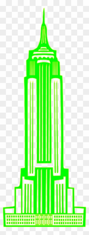 Building Clipart Green - Empire State Building Clip Art