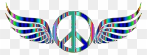 Peace Sign Wings Psychedelic 2 No Background - Peace Without Background