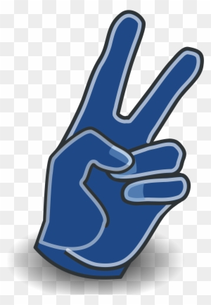 Peace Sign Clipart Blue - Draw Peace Sign Left Hand