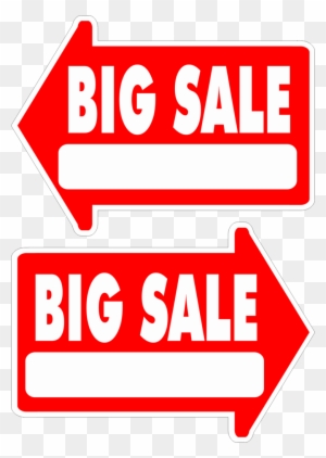 Yard Sale Sign Arrow Shaped With Frame Big Sale Free - Sale Arrow Sign