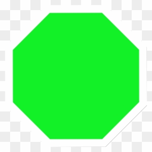 How To Set Use Bright Green Stop Sign Svg Vector - Blank Green Stop Sign