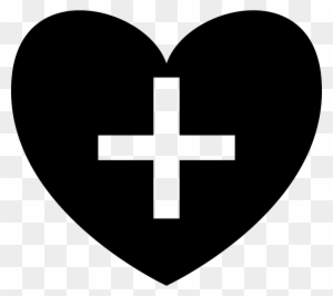 Positive Heart Symbol Shape With Plus Sign Comments - Heart With A Plus Sign