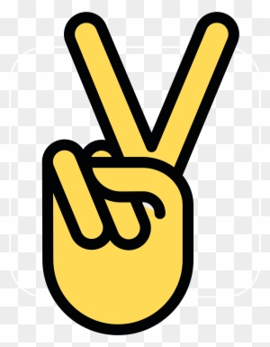 Mustard V Sign Peace Symbol Cnd Logo 555px 43 - Transparent Background Peace Sign Hand Png