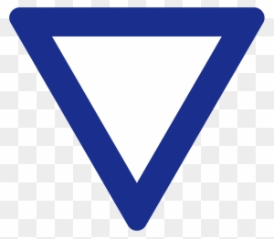 Czechoslovakia 1938 Road Sign - Blue Upside Down Triangle