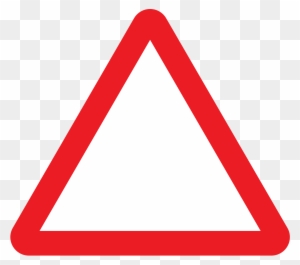 Open - Blank Triangle Road Sign