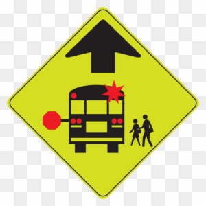 Medium Image - Stop For School Bus Sign