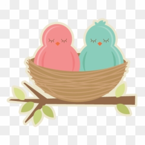 Birds In Nest Svg Cutting Files For Scrapbooking Birds - Bird In Nest Clipart Png