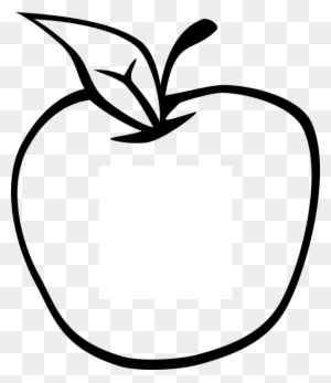 Apple, Leaf, Fresh, Fruit, Food, Sweet, Black, White - Apple Picture Black And White