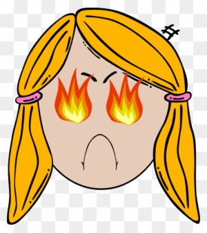 Frustrated Clipart - Angry Woman Face Cartoon