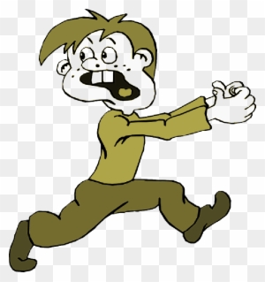 Cartoon Person Running Away