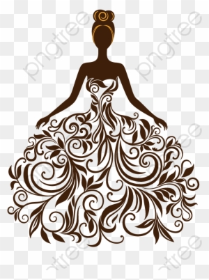 Download Creative Wedding Silhouette Vector Material Png Clipart Bride Dress Svg Free Transparent Png Clipart Images Download