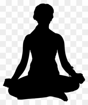 Meditation Clipart Silhouette - Yoga Pose Silhouette Png