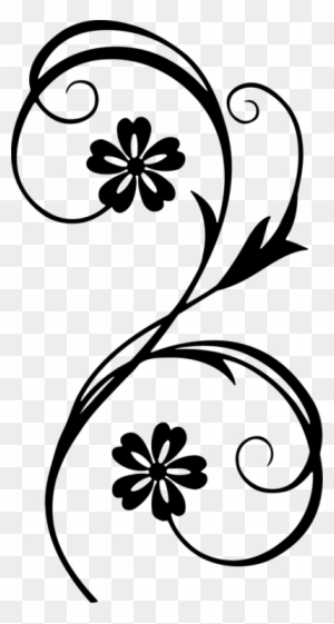 Floral Design Drawing Flower Line Art Leaf - Flower Leaf Design