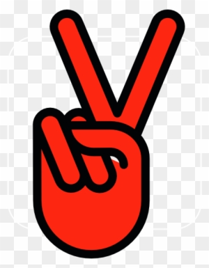 Peace Symbol Clipart Finger - Peace Hand Sign Red