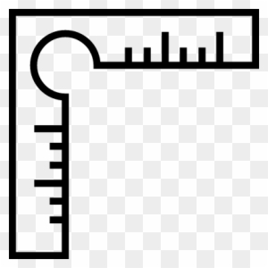 Square Ruler Tool Vector - Square Ruler Icon
