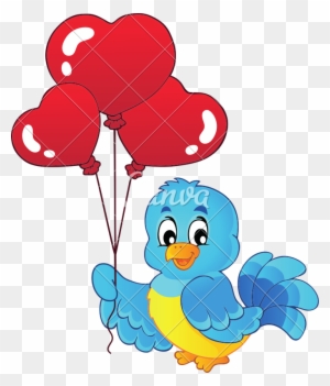 Bird With Heart Shaped Balloons Theme - Cartoon - Free Transparent PNG Clipart Images Download Bird With Heart Shaped Balloons Theme - Cartoon - Free Transparent PNG Clipart Images Download