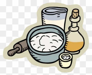Vector Illustration Of Baking Flour Dough Batter With - Cooking Measurements Cartoon