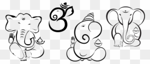 Clipart Mouse Ganesh - Line Drawing Simple Ganesh