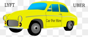 Car For Hire Clip Art - Yellow Car Clipart