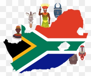 On Demand App Solution South Africa - South African Flag Country Shape