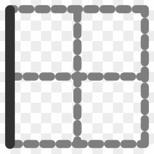 Flat, Left, Spread, Table, Cell, Border, Spreadsheet - Borders Icon