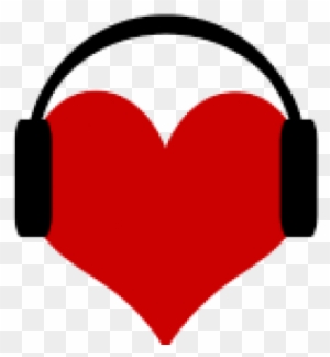 Music Heart Wearing Headphones