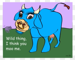 Clipart - Wild Thing - Cow Greeting Card