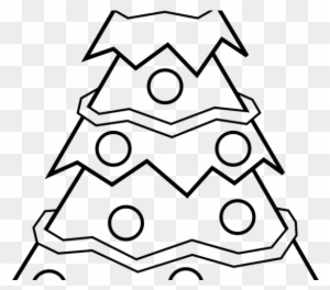 Christmas Tree Clipart Line - Santa Claus Tree Drawing