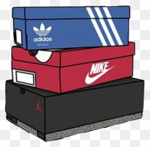 Shoe Shoes Shoeboxes Nike Adidas Jordans Boxes Box - Cartoon Nike Shoe Box