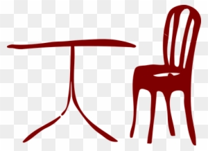 Table, Chair, Marron, Outdoor, Café - Table And Chair Clipart