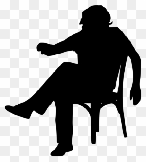 1081 × 1200 Px - Man Sitting In Chair Silhouette Transparent