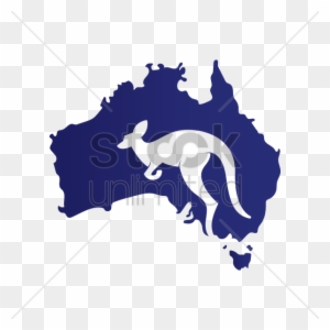 Singapore Clipart Italian - Australia Map With Kangaroo