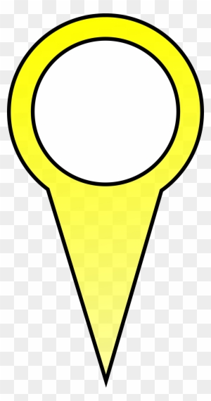 Blue Map Pin - Yellow Map Pin