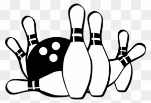 Bowling Strike Clipart - Bowling Black And White